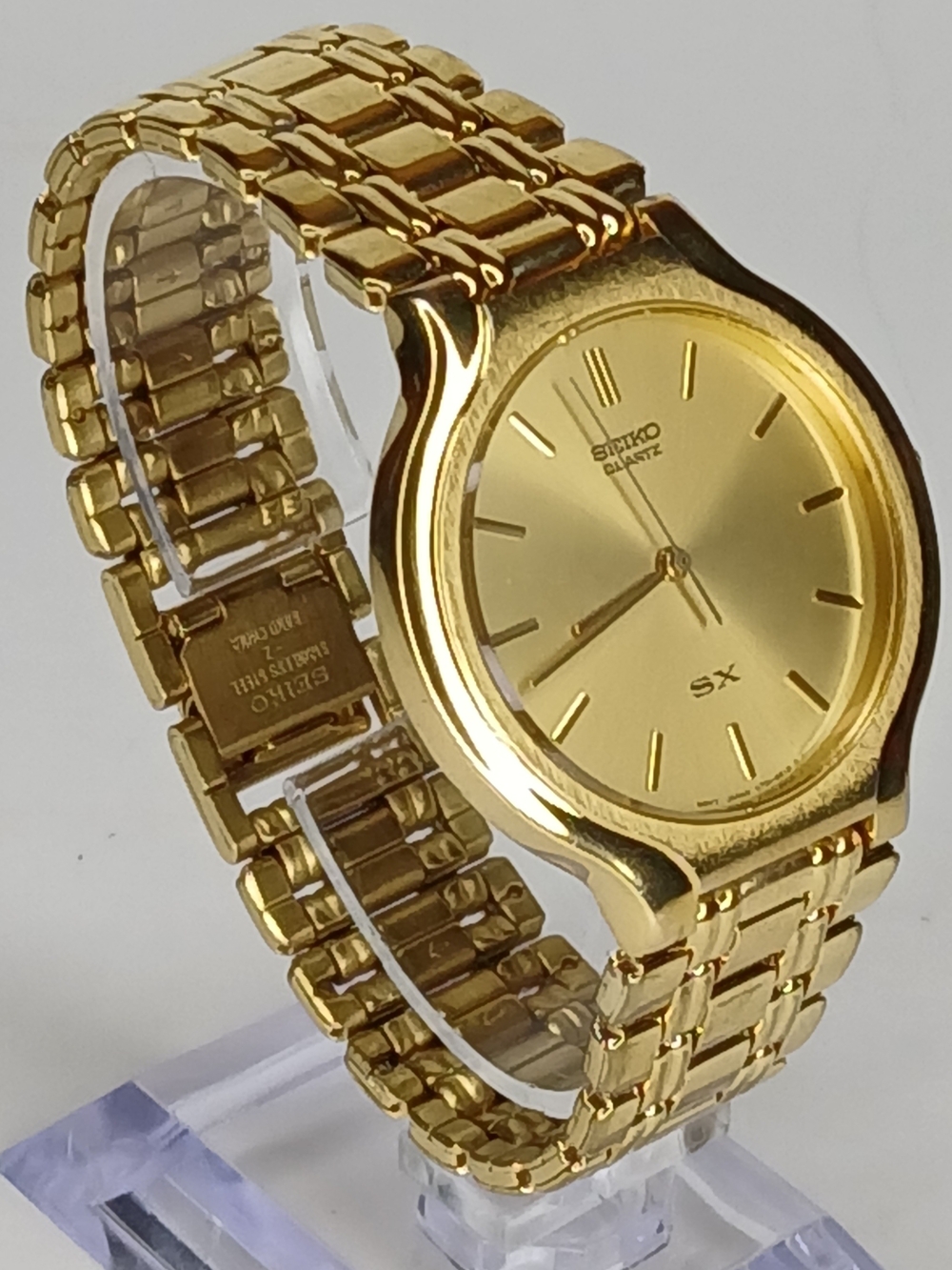 Vintage Seiko Quartz SX Gold Tone Men's Wristwatch V701-6K00